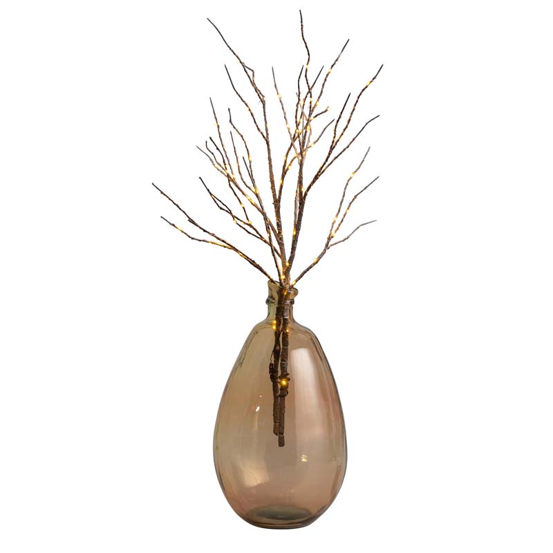 Set of 2 Connected Indoor/Outdoor Lighted Birch Branches - Brown